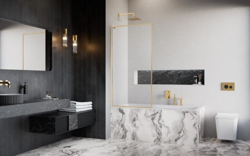 Parawan nawannowy Radaway Modo F SL Gold PNJ II lewy