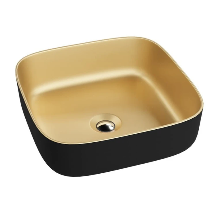 Umywalka nablatowa Galera Mini Gold/Black Lavita