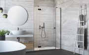 Drzwi prysznicowe Essenza Black DWJS 120x200 Radaway czarne lewe