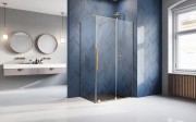 Kabina prysznicowa Furo Gold KDJ 90x90x200 Radaway prawa złota