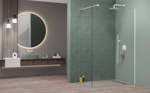 Kabina prysznicowa walk-in Radaway Modo New White II szkło przejrzyste