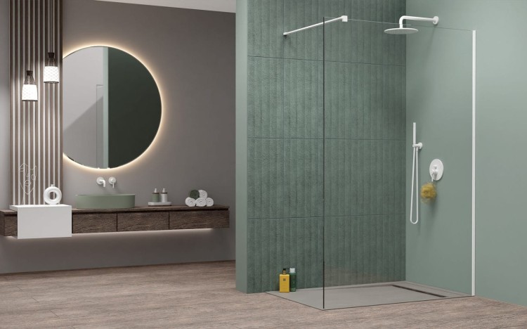 Kabina prysznicowa walk-in Radaway Modo New White II szkło przejrzyste