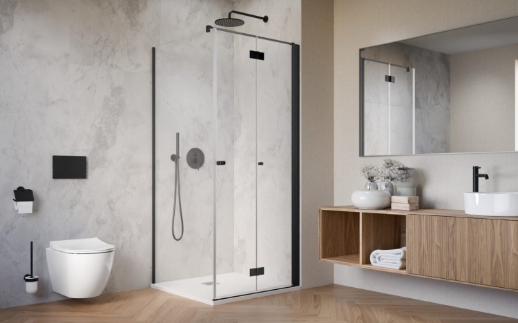 Kabina prysznicowa Radaway Nes 8 Black KDJ B 80x80x200 prawa