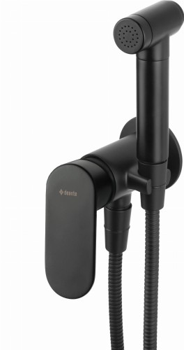 Bateria bidetowa ze słuchawką typu bidetta Alpinia Deante nero czarna