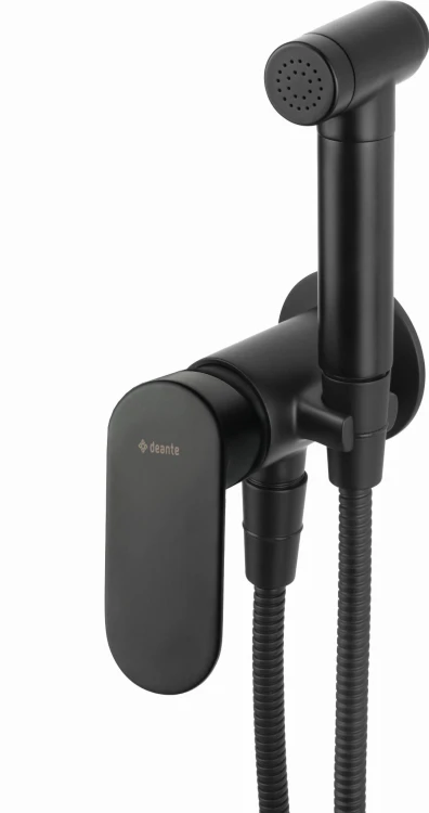 Bateria bidetowa ze słuchawką typu bidetta Alpinia Deante nero czarna