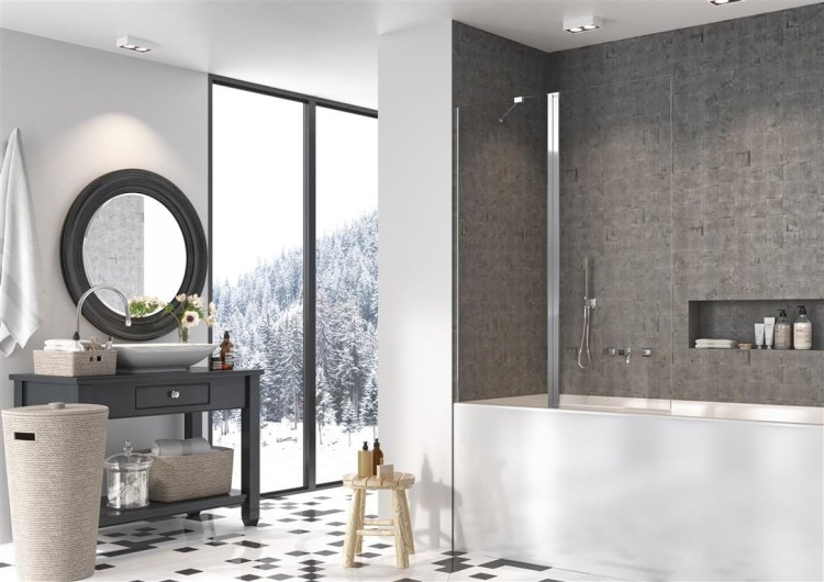 Parawan nawannowy Radaway Nes 8 PND II lewy chrom