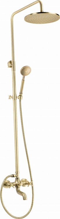 Deszczownia z baterią wannową Mosiądz Temisto Deante