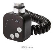 Grzałka elektryczna HEC czarna matowa z maskownicą Radeco