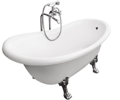 Wanna wolnostojąca Besco OTYLIA 170x77 cm łapy chrom