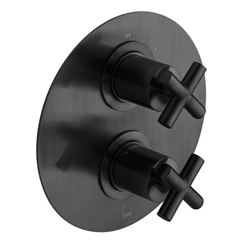 Bateria VADO ELEMENTS prysznicowa termostatyczna czarna szczotkowana