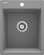 Zlewozmywak granitowy 1-komorowy Corio Deante szary metalik