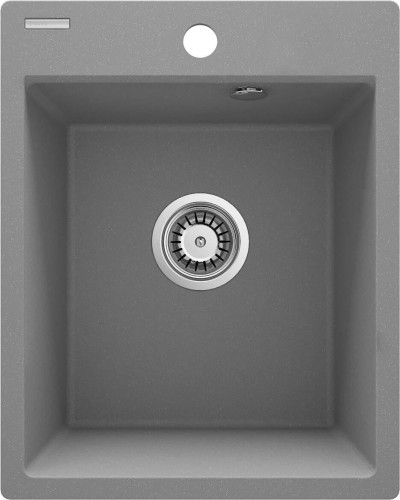 Zlewozmywak granitowy 1-komorowy Corio Deante szary metalik