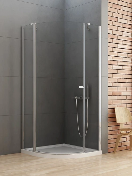 Kabina półokrągła New Trendy New Soleo 100x100x195 szkło czyste