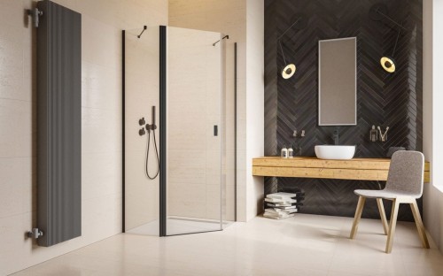 Kabina pięciokątna Radaway Nes Black PTJ 80x90x200 przejrzysta, lewa