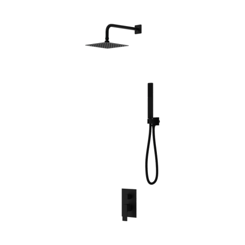 Podtynkowy zestaw prysznicowy z deszczownicą Aquila Matt Black Lavita