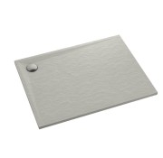 Brodzik prostokątny LIBRA Cement Stone 70x80 Schedpol Schedline, szary