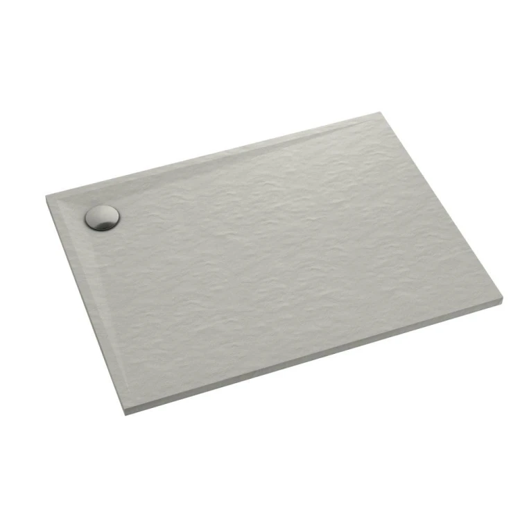 Brodzik prostokątny LIBRA Cement Stone 70x80 Schedpol Schedline, szary