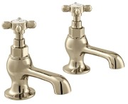 Para baterii umywalkowych Axbridge Cross nikiel polerowany Vado