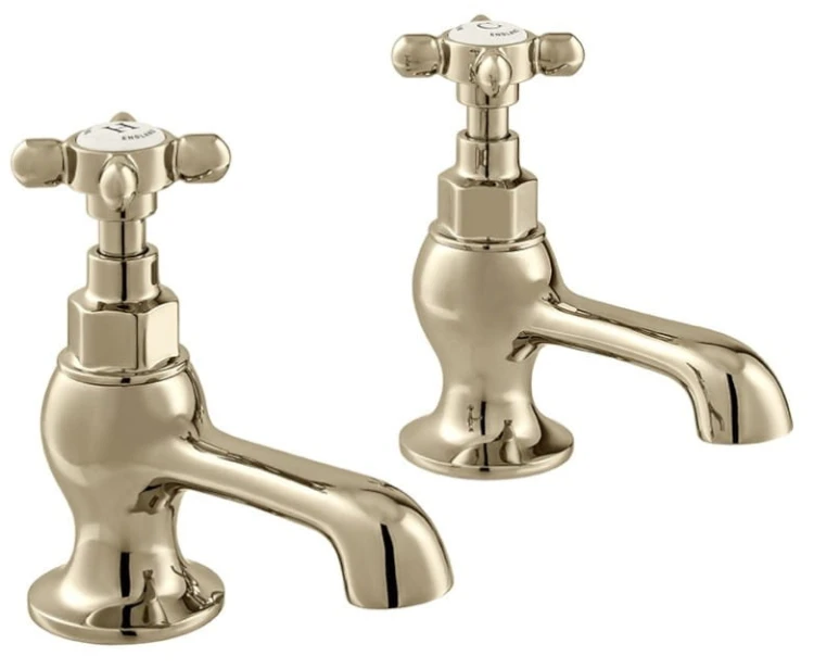 Para baterii umywalkowych Axbridge Cross nikiel polerowany Vado