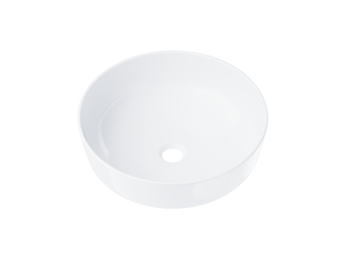 Wolnostojąca umywalka nablatowa corsan 649988 okrągła biała 41,5 x 41,5 x 13,5 cm