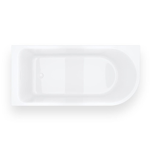 Wanna narożna invelia v220xllwh 170x80 cm montaż lewostronny korek klik klak biały