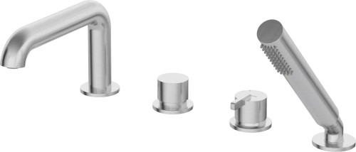 Bateria wannowa 4-otworowa Silia Deante stal szczotkowana