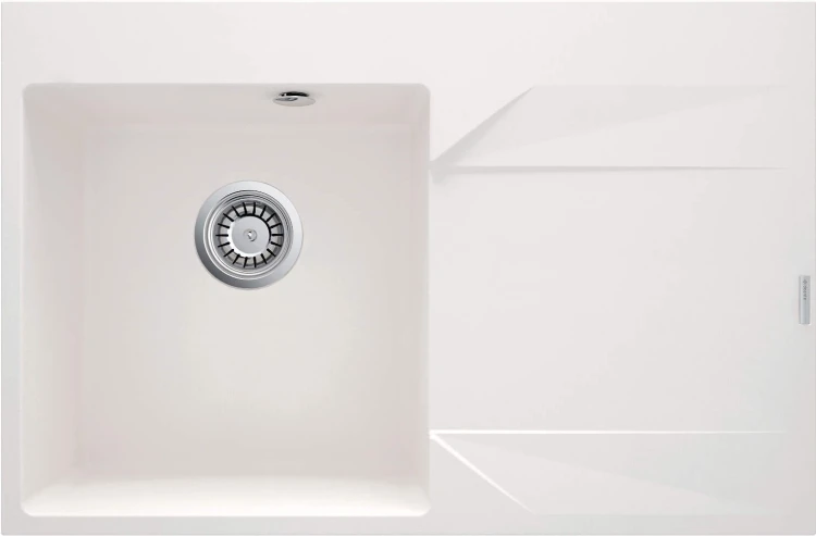 Zlewozmywak granitowy 1-komorowy prawy alabaster Evora Deante