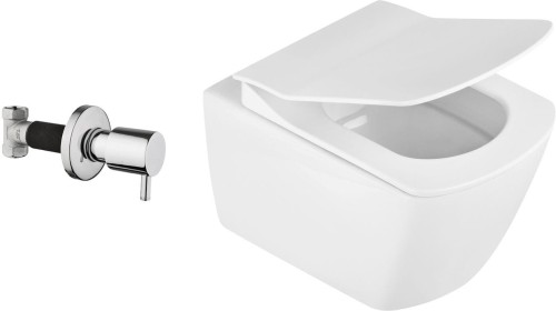 Miska WC z funkcją bidetu z zaworem podtynkowym Anemon Zero Deante
