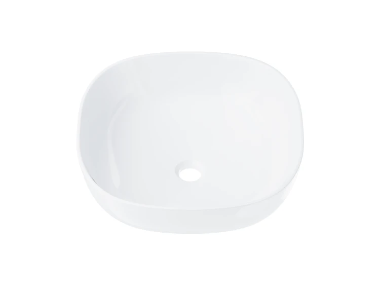 Wolnostojąca umywalka nablatowa corsan 649995 kwadratowa biała 42 x 42 x 14,5 cm