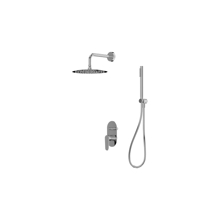 Podtynkowy zestaw prysznicowy z deszczownicą Cetus Chrome Lavita