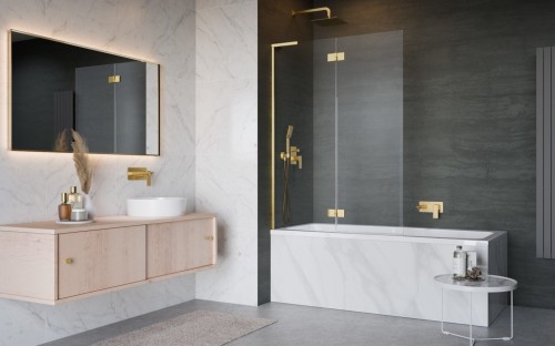 Parawan nawannowy Radaway Essenza 8 SL Gold PND II lewy