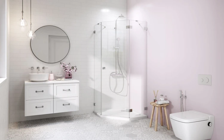 Kabina pięciokątna Radaway Essenza Pro PTJ 90x100x200 prawa przejrzysta