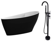 Wanna wolnostojąca Besco Keya B&amp;W 165x70 + bateria Illusion I