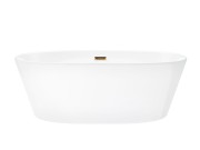 Wanna wolnostojąca corsan e026 salina 160 cm z wykończeniem złotym