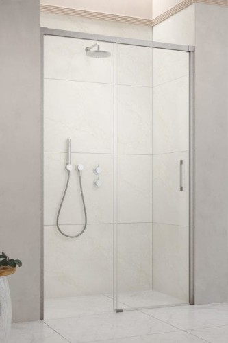 Drzwi prysznicowe Idea Brushed Nickel DWJ Radaway lewe przejrzyste