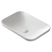 Umywalka wpuszczana w blat intero 600x370x145 mm z korkiem białym
