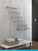 Grzejnik łazienkowy Sunerzha Cascade 70x100cm stal polerowana