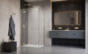 Kabina prysznicowa Radaway Essenza 8 Brushed Gold KDJ lewa