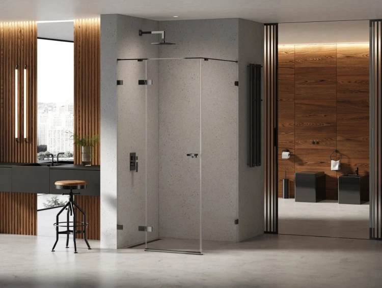 Kabina prysznicowa New Trendy Eventa Black Chrome lewa