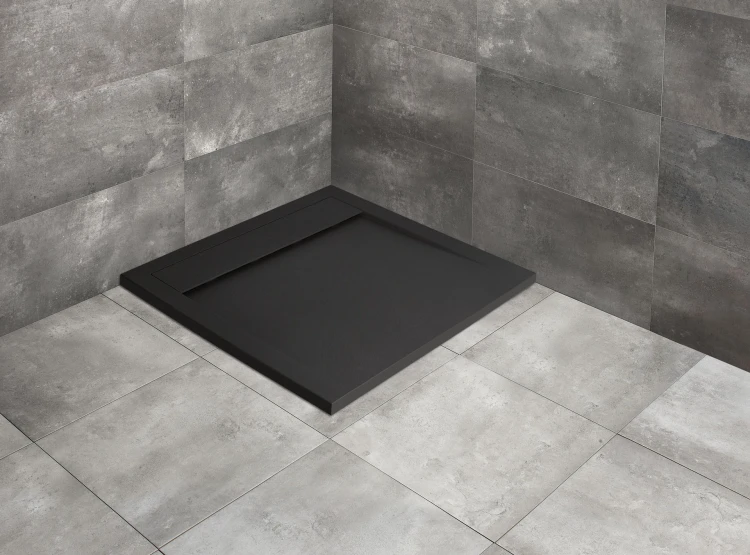 Brodzik czarny kwadratowy Teos C 80x80 Black Radaway