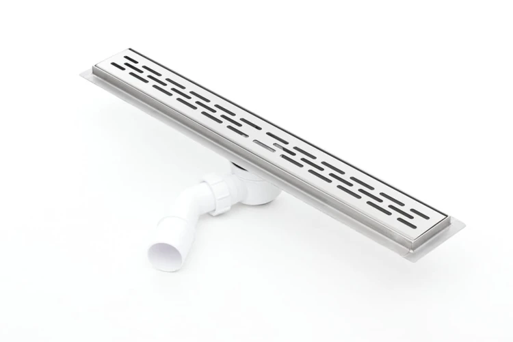 Odpływ liniowy z flanszą Kesmet 80 cm z rusztem Stripes