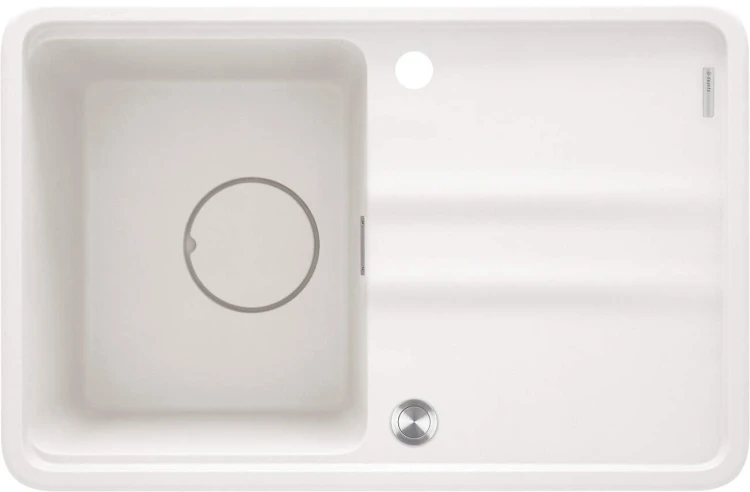 Zlewozmywak granitowy 1-komorowy z ociekaczem alabaster Momi Deante