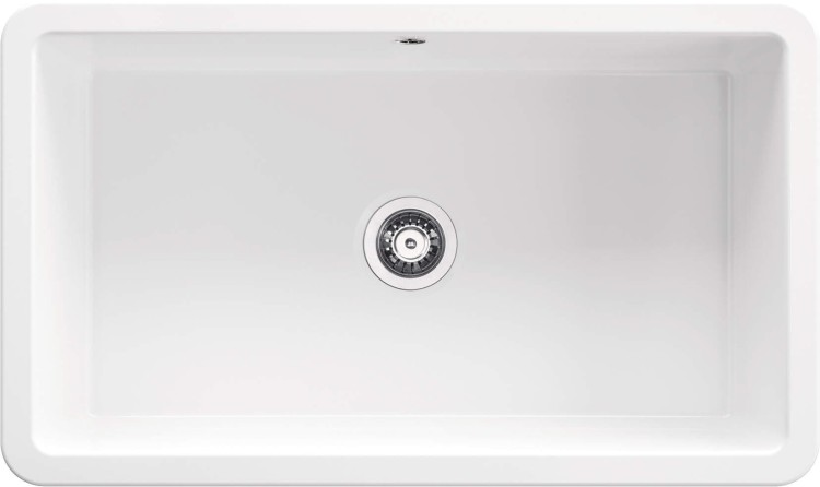 Zlewozmywak ceramiczny 1-komorowy biały Lumi Deante