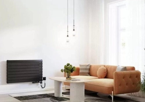 Grzejnik wodno-elektryczny Solis podwójny czarny 59,5x100 Luxrad