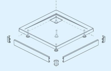 Obudowa chrom dwustronna 90x90 do brodzika Argos Radaway