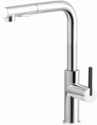 Bateria kuchenna z wyciąganą wylewką chrom Momi Deante