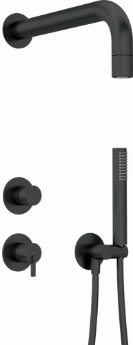 Zestaw prysznicowy podtynkowy Silia Deante nero czarny