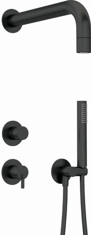 Zestaw prysznicowy podtynkowy Silia Deante nero czarny