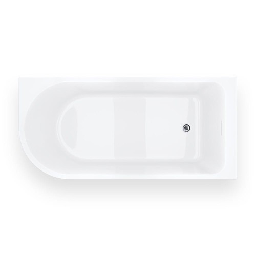 Wanna narożna invelia v220lpch 160x75 cm montaż prawostronny korek klik klak chrom