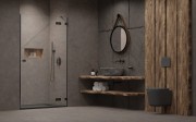 Drzwi prysznicowe Essenza Pro Brushed GunMetal DWJ Radaway prawe